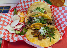 Street tacos with onion and cilantro